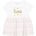 thumbnail image 3 of Inktastic 2nd Birthday Gold Two Girls Baby Dress, 3 of 5