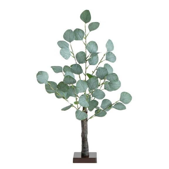 Nearly Natural Pre-Lit Eucalyptus Artificial Tree - 2' - Warm White LED Lights