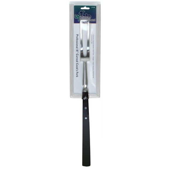 Update International CF-18P 18" Cook's Fork, AISI 420 Stainless Steel POM Handle