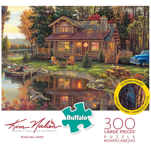 Buffalo Games Kim Norlien Peace Like a River 300-Piece Interlocking Jigsaw Puzzle for Adults Ages 14 