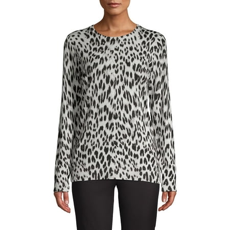 Leopard Printed Merino Wool Sweater (Best Way To Wash Wool Sweaters)