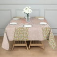thumbnail image 3 of Pioneer Flower Floral Print Pattern Square Tablecloth,Waterproof Square Table Cover,Wipeable Spillproof Washable Table Cover for Home Kitchen Party Decor 60"x60"(152x152cm), 3 of 6