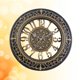 thumbnail image 5 of Reloj de pared vintage europeo con esfera ahuecada, silencioso, redondo, grande, decorativo, 3D, para sala de estar, dormitorio y cocina (dorado)., 5 of 5