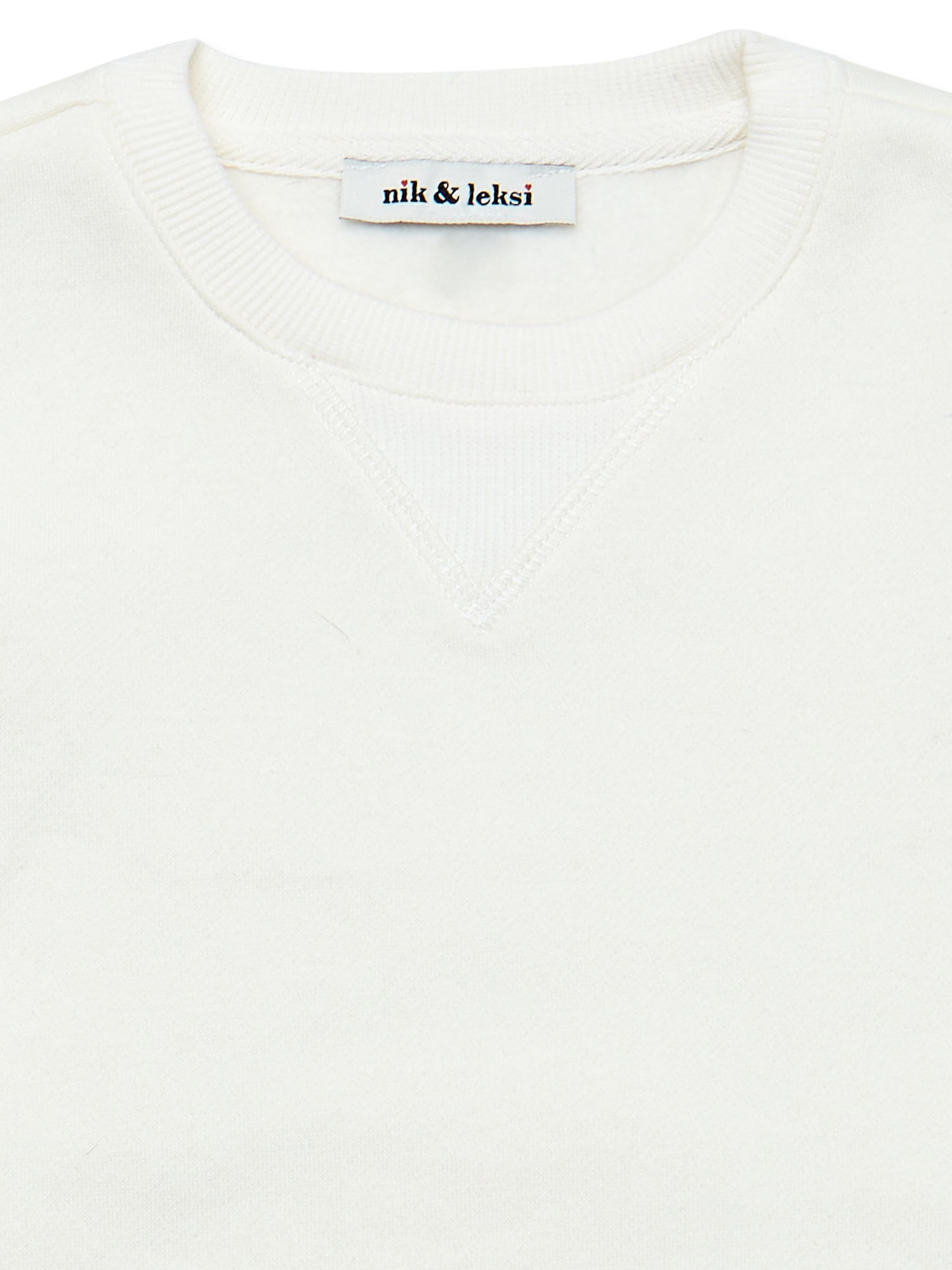 Nik and Leksi Girls Flower Patched Sweatshirt, Sizes 4-16