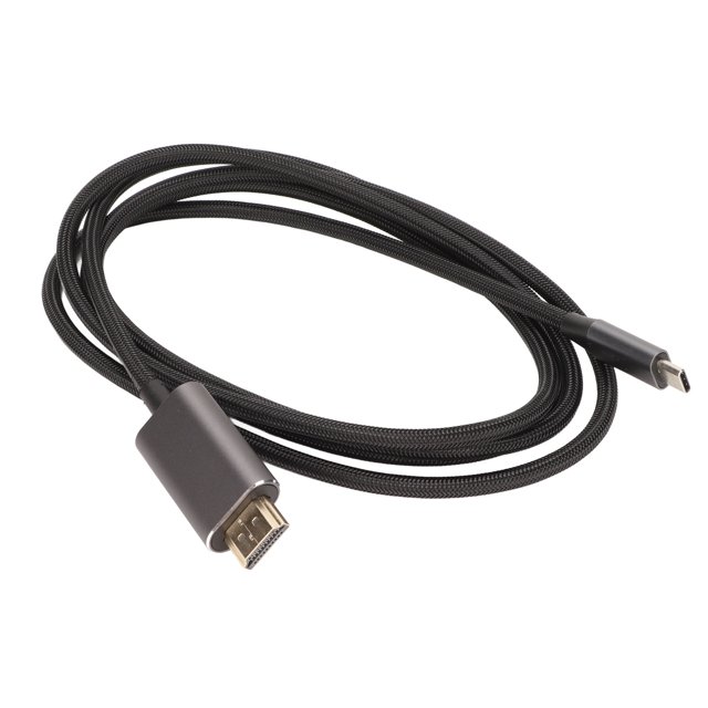 Cable De Interfaz Multimedia Tipo C Macho A HD, Adaptador Tipo C De 6 Pies Trenzado De Nailon De Alta Resolución Multipropósito Para El Hogar