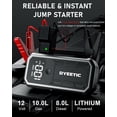 thumbnail image 3 of Dyeetic 4000A Car Battery Jump Starter, Portable 12V Battery Jump Box for 10.0L Gas and 8.0L Diesel Engines, 3 of 8