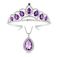 thumbnail image 2 of Tiara Púrpura Princesa Sofía La Primera Diadema Collar Amuleto Halloween Conjunto Vinjewelry, 2 of 2