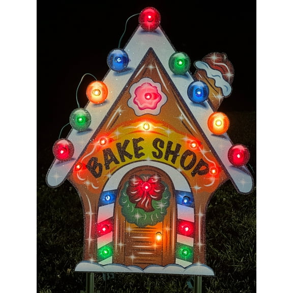 Lighted Gingerbread Bakeshop