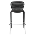 thumbnail image 2 of Qob 30 Inch Set of 2 Barstools Brown Woven Rattan Seat Metal Frame - Saltoro Sherpi, 2 of 6