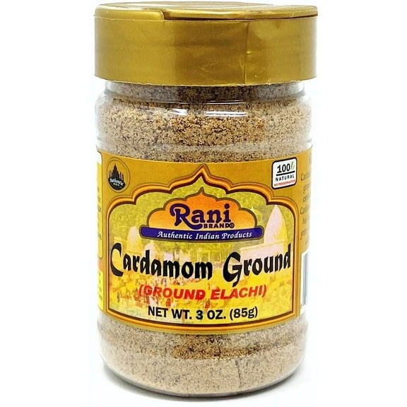 Rani Cardamom (Elachi) Ground, Powder Indian Spice 3oz (85g) ~ All Natural, No Color added, Gluten Friendly | Vegan | NON-GMO | No Salt or fillers