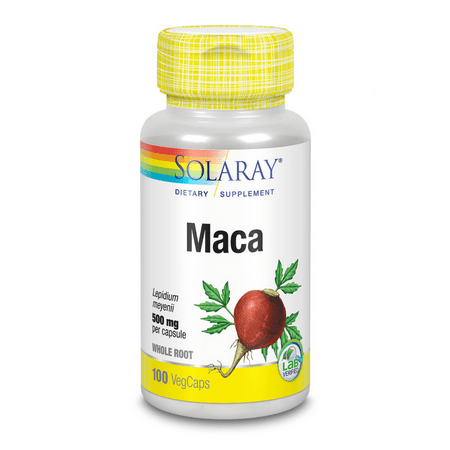 Solaray Maca Root 500 mg | Healthy Balance, Energy, Vitality & Libido Support | 100 VegCaps