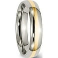 thumbnail image 4 of Titanium/14K Titanium Polished With 14K Yellow Inlay 5mm Band (Size 13) Made In China tb221-13, 4 of 5