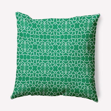 Simply Daisy 16" x 16" Tiny Giraffe Pattern Indoor/Outdoor Throw Pillow, True Mint (1 count)