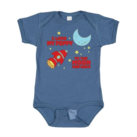 

Inktastic I Love My Poppy to the Moon and Back Boys or Girls Baby Bodysuit