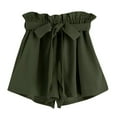 thumbnail image 4 of Aayomet Shorts for Women Casual Summer Elastic Drawstring Comfy Shorts Pocketed,Green S, 4 of 4