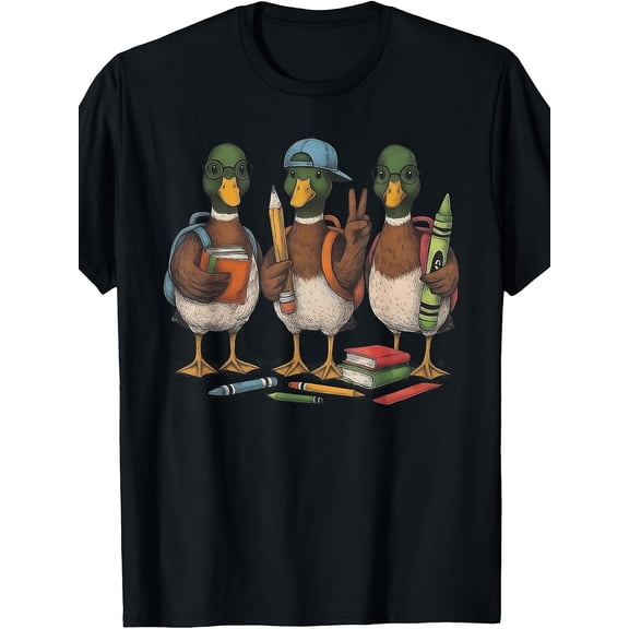 back for mallard duck teacher t shirt pure cotton boysand girls t shirts for summer size 120 160