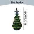 thumbnail image 3 of BinKFF Retro Tabletop Christmas Trees, Vintage Resin Christmas Trees That Light Up, Christmas Trees Decorations with LED Glowing Lights Perfect for Tabletop Home Festive Ornament, 3 of 9