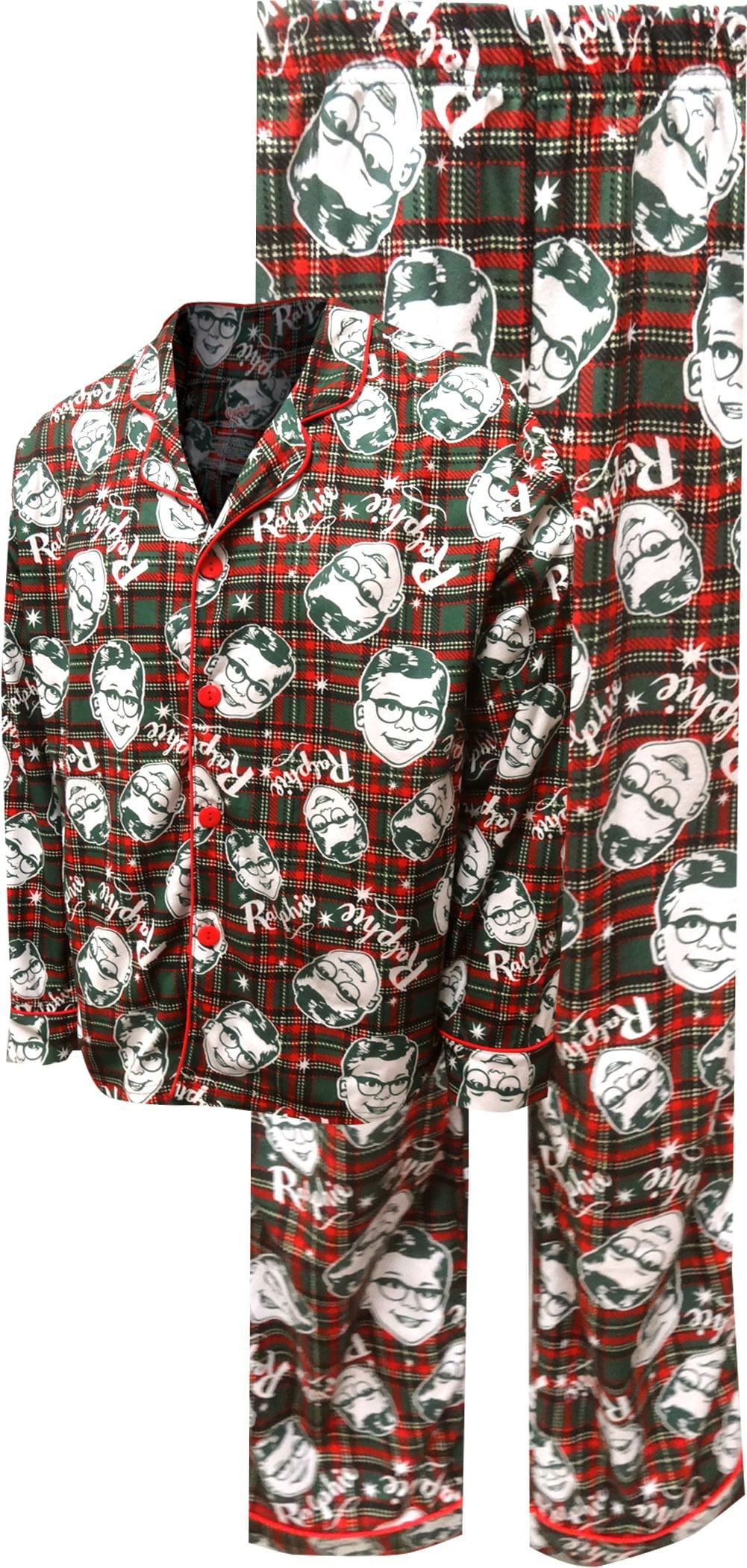 A Christmas Story - A Christmas Story Ralphie Mens Green/Red Plaid