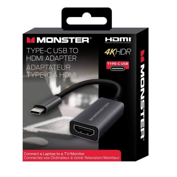Adaptador USB-C a HDMI compatible con MONSTER 4K 30 Hz