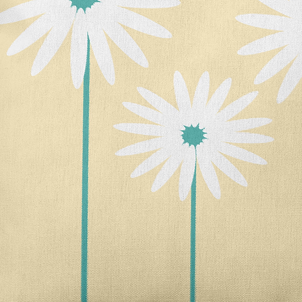 Simply Daisy 16" x 16" Yellow Floral Print Indoor/Outdoor Pillow