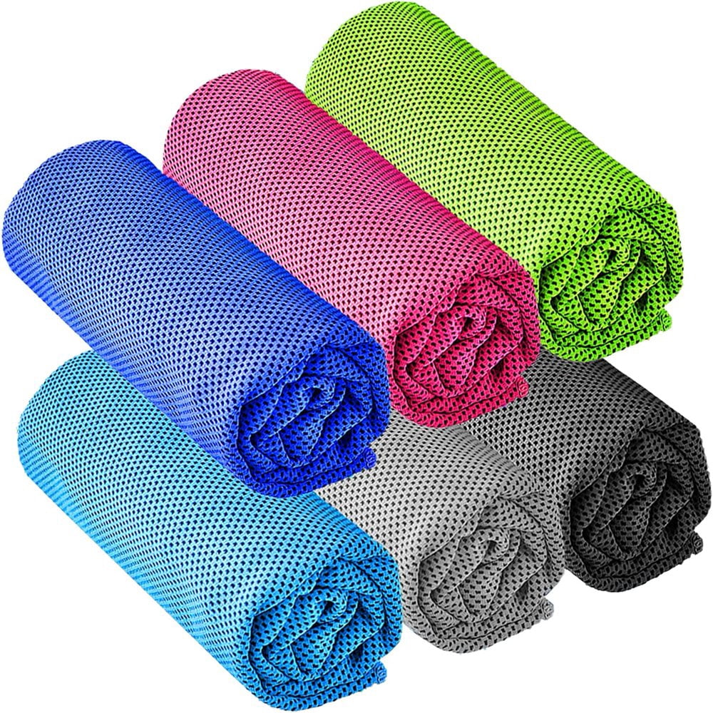 Serviette Rafraîchissante Pour Temps Chaud - Tremper, Essorer, Utiliser - Séchage Rapide - Idéale Sport, Camping, Fitness, Plage - Soulagement Instantané - 8