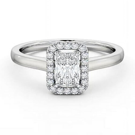 Nerra Jewel Radiant Cut 2.1 Ct Diamond Rings - 14K White Gold Plated Rings - Engagement Wedding Halo Ring for Women's - Classic Engagement Wedding Rings - Special Occasion Rings