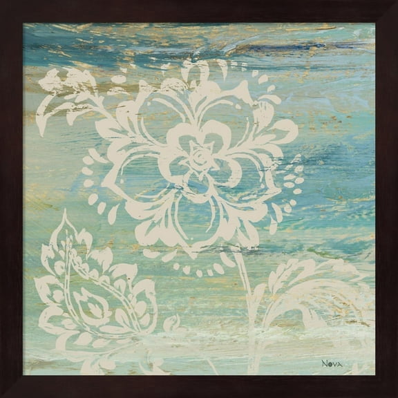Metaverse Studio Nova 'Blue Indigo w/Lace IV' Framed Art