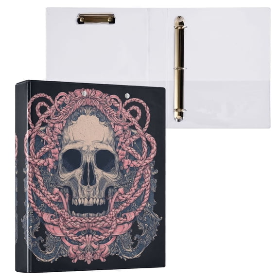 Hard Shell Ring Binder With Clip Holds 200 Sheets Office Home Organization Vintage Baroque-style Aesthetic
