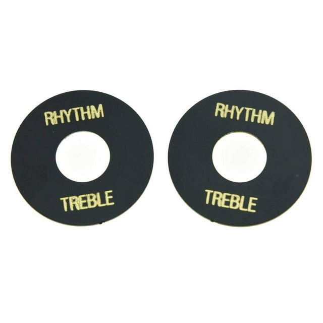 KAISH 2 piezas de color negro con letra dorada LP interruptor de palanca de guitarra placa de arande