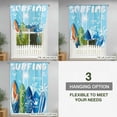 thumbnail image 3 of Tie Up Curtains for Windows Summer Surfing Valance Adjustable Balloon Curtain Beach Palm Tree Blue Wood Grain Tie Up Shades for Kitchen Living Room Bedroom Privacy Curtain Drape 34x45 Inch, 3 of 9