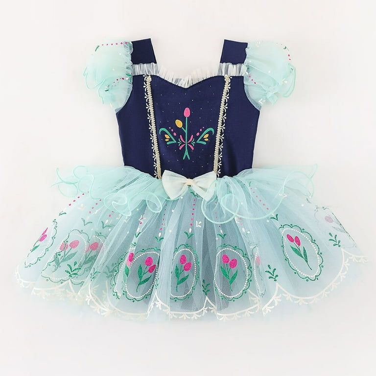Toddler Girls Princess Ballerina Tutu Dress Elsa Anna Birthday Party Fancy Costume