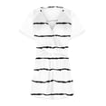 thumbnail image 2 of Birdeem Fashion Womens Plus Size Cutout Asymmetric Lace Short Sleeve T-Shirt V-Neck Tops, 2 of 5