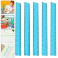 thumbnail image 2 of 5pcs Plastic Straight Rulers 12 Inch Rulers Students Measuring Tools for School, 2 of 7