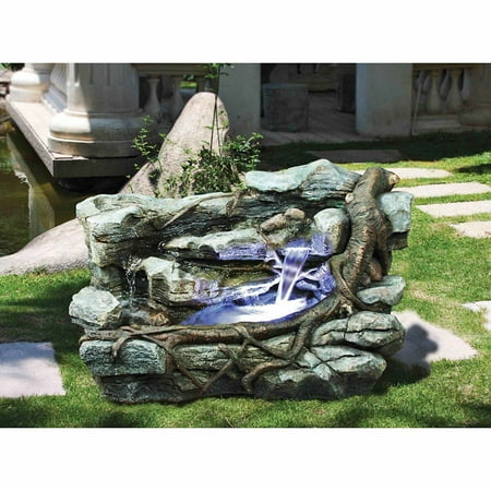 - Staggered Rock Canyon Cascading Garden Fountain