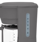 Haden Chelsea 10 Cup Digital Drip Coffee Maker with Glass Carafe, Grey