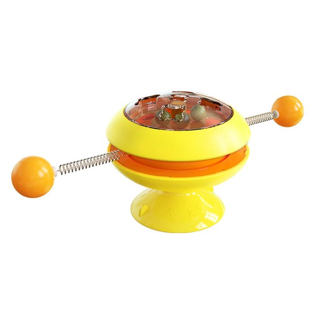 Juguete Para Gatos Con Ventosa, Tocadiscos, Palo Para Gatos Con Bola De Hierba Gatera, Juguete Divertido Interactivo Para Gatos Minnieouse PT002667-01