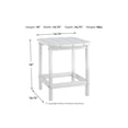 thumbnail image 4 of Mesa de exterior con diseño exclusivo de Ashley Sundown White, 48 x 38 x 46 cm, 4 of 7