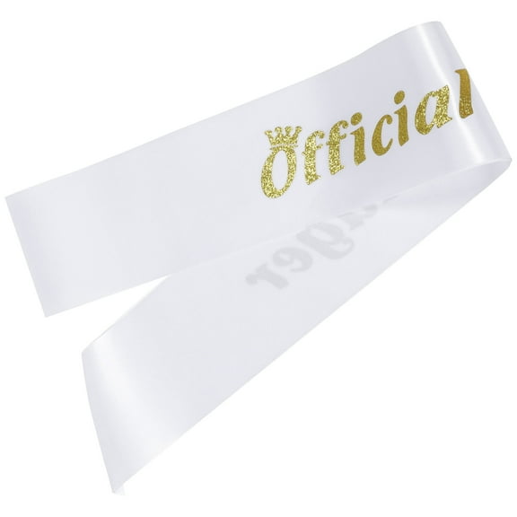 PENIKOKO White Sash for 13th Birthday Party Teens, Decorative Accessory for Girls Celebration