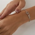 thumbnail image 3 of Devuggo Infinity Endless Love Heart Adjustable Bracelet, Sterling Silver Jewelry Gifts for Women Girl, 3 of 11