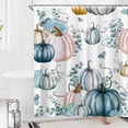 thumbnail image 2 of Rideau de Douche Citrouille Boho Automne Rustique Feuilles d'Érable Action de Grâce Décoratif Ferme Rideau de Douche Doublure Long, 2 of 6
