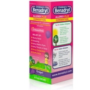 Benadryl Benadryl-D Childrens Allergy And Sinus Liquid Grape, Grape 4 oz Pack of 3