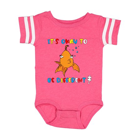 

Inktastic Autism Awareness It s Okay to be Different! Silly Fish Gift Baby Boy or Baby Girl Bodysuit