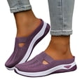 thumbnail image 2 of Breathable Slip On Backless Sneakers for Elderly Women, Summer Mesh Mules Women Closed Toe Clogs Comfortable Non-Slip Orthopedic Walking Flats, Lightweight Open Back Tennis Shoes, 2 of 7