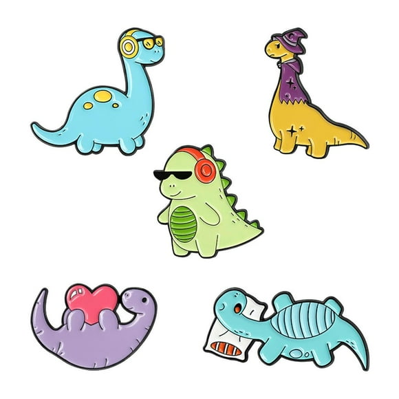 Conjunto de Alfileres de Dinosaurio Zulema Pasadores de Dibujos Animados Colorido
