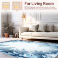 thumbnail image 2 of ODIKA 5'x7' Machine Washable Non-Slip Area Rug, Delicate Snowflake Inspired Geometric with Frosted Crystal Motifs High Traffic Rug, Blue, 183408, 2 of 7