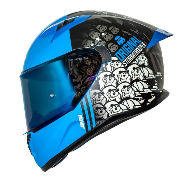 Casco para motociclista talla L integral join now negro mate azul Shaft azul