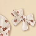 thumbnail image 5 of mgoYE Newborn Baby Girl Spring Outfits Clothes Knit Jumpsuit Ruffle Romper Newborn Coming Home Outfit for Baby Girl(Beige,3-6 Months), 5 of 7