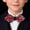 Red, variant on Mens Bow Tie Full Diamond Leather Bag Core Bow Tie Hosting Dress with Encrusted Leather Formal Bow Ties 5-10 Years Old