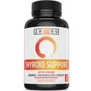 Zhou Nutrition Thyroid Support Complex with Iodine Gluten Free Multivitamin 60 Ct. Tablets