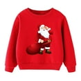 thumbnail image 2 of BJUTIR Cute Cartoon Print Tops For Boys Christmas Kids Child Baby Girls Letter Long Sleeve Cartoon Sweatshirt Tops Xmas Outfit, 2 of 3